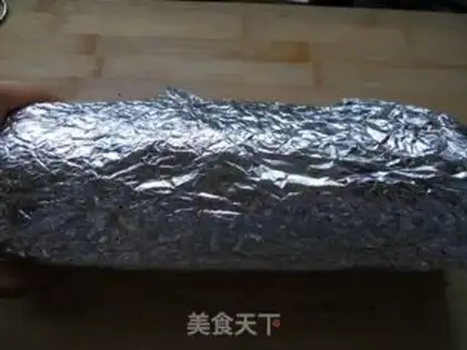 Make Pork floss roll step 16