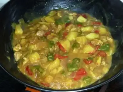 Make Curried beef poured over rice step 6