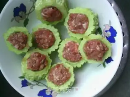 Make Bitter melon stuffed meat step 5