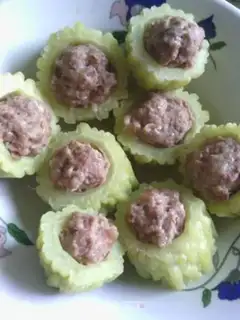 Make Bitter melon stuffed meat step 6