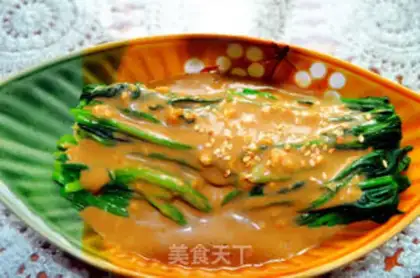 Make Home-cooked spinach with sesame sauce step 7