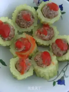 Make Bitter melon stuffed meat step 8