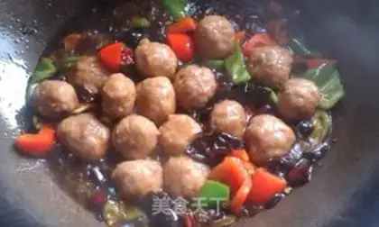 Make Braised meatballs step 5