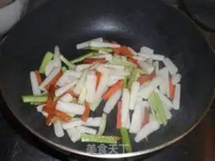 Make stir-fried Chinese yam step 8