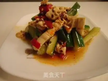 Make Spicy cucumber and bean skin step 10