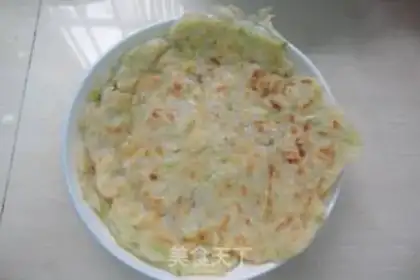 Make gourd shredded pancakes step 6