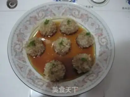 Make glutinous rice meatballs step 4