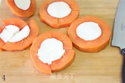 Make Papaya almond jelly step 3