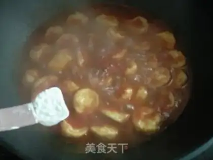 Make Japanese tofu in tomato sauce step 6