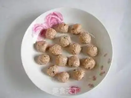Make pork rice flower step 7
