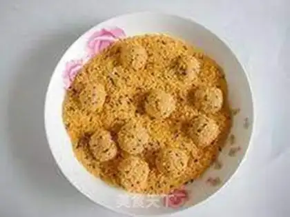 Make pork rice flower step 8
