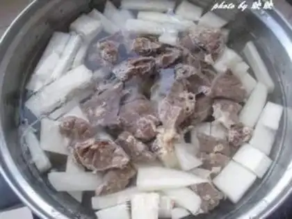 Make Stewed pork lung with white radish step 6