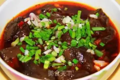 Make Sour and spicy duck blood step 3