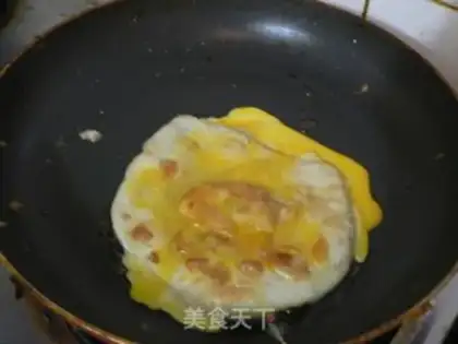 Make egg filling cake step 12