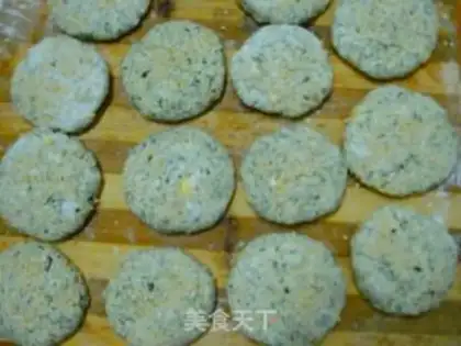 Make Perilla pumpkin leaf sesame cake step 5