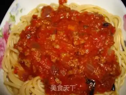 Make Italian pasta with tomato sauce step 9