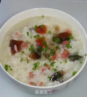 Make Preserved egg and sausage porridge step 10
