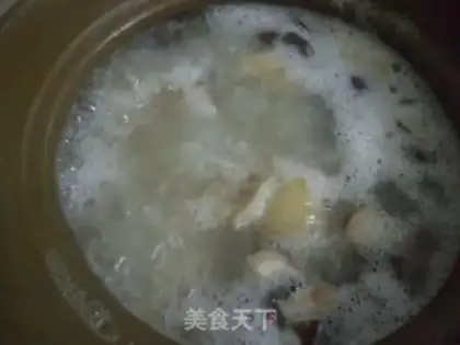 Make Smooth mushroom chicken porridge step 3