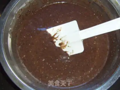 Make Chocolate white sesame cake step 5