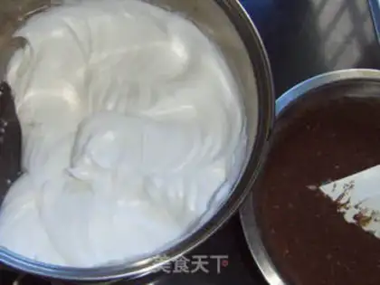 Make Chocolate white sesame cake step 6