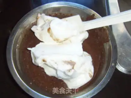 Make Chocolate white sesame cake step 7