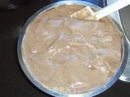 Make Chocolate white sesame cake step 8