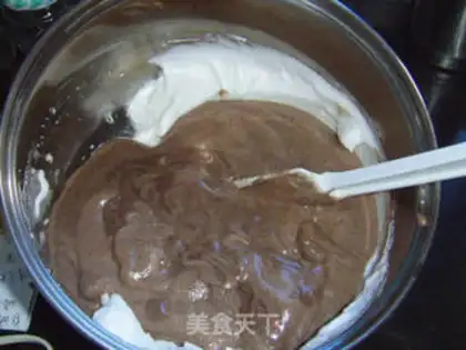 Make Chocolate white sesame cake step 9