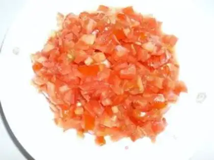 Make Tomato and egg fried rice step 2