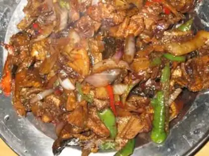 Make stir-fried rice field eel with fillet step 16