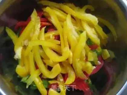 Make Tiger cabbage with colorful pepper step 4