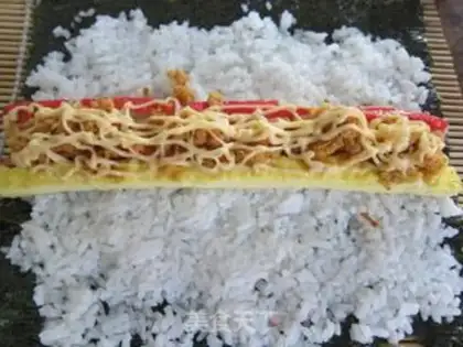 Make Sushi cheese tower step 2
