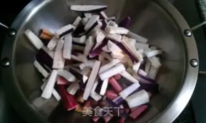 Make Eggplant taro flower step 7