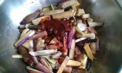 Make Eggplant taro flower step 9
