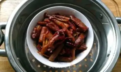 Make Eggplant taro flower step 11
