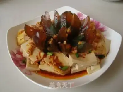 Make Spicy preserved egg tofu step 5
