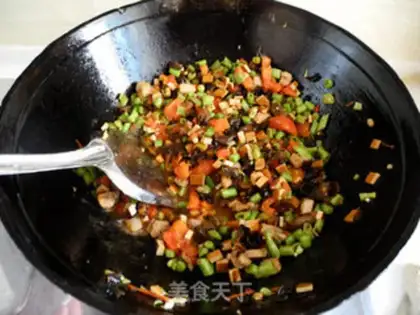 Make noodles with diced step 10