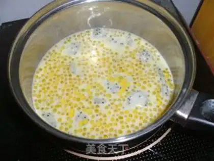 Make Dragon fruit sago in coconut juice step 10