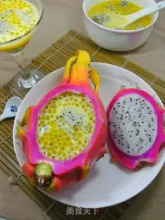 Make Dragon fruit sago in coconut juice step 11