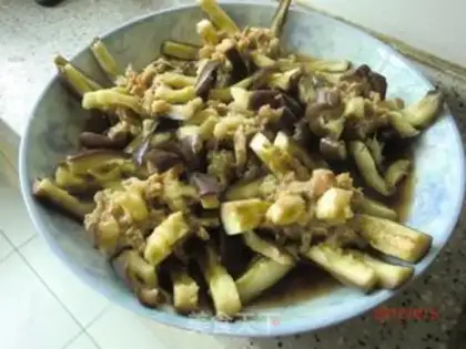 Make Chrysanthemum eggplant step 5