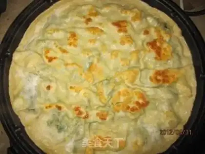 Make Spinach duck egg cake step 14