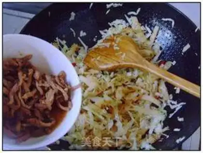Make Fried pancakes with shredded pork step 10