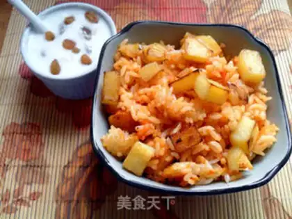Make Crispy rice with black pepper and potatoes step 12