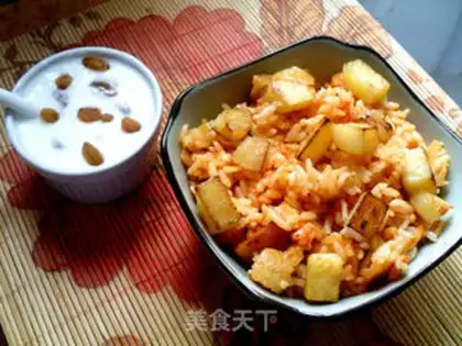 Make Crispy rice with black pepper and potatoes step 13