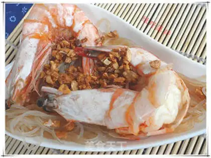 Make Steamed shrimp with golden garlic powder step 6