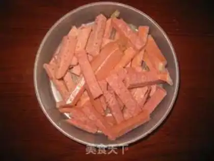 Make Fried rice with mixed vegetables and sausage step 2