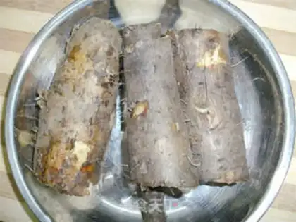Make Date paste yam cake step 1