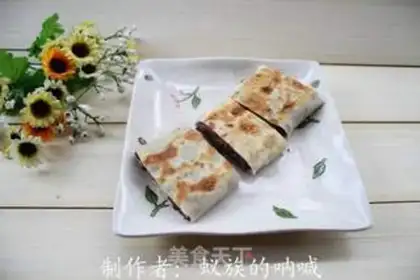 Make Hot noodle bean paste cake step 8