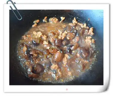 Make Sea cucumber with minced pork step 7