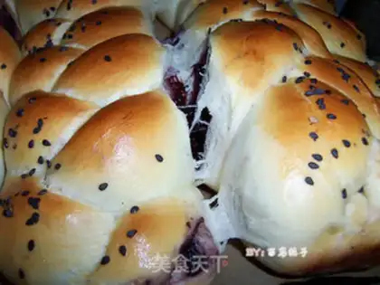 Make Mulberry jam braid bread step 15