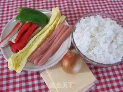 Make Rice baked with mixed brocade cheese step 0